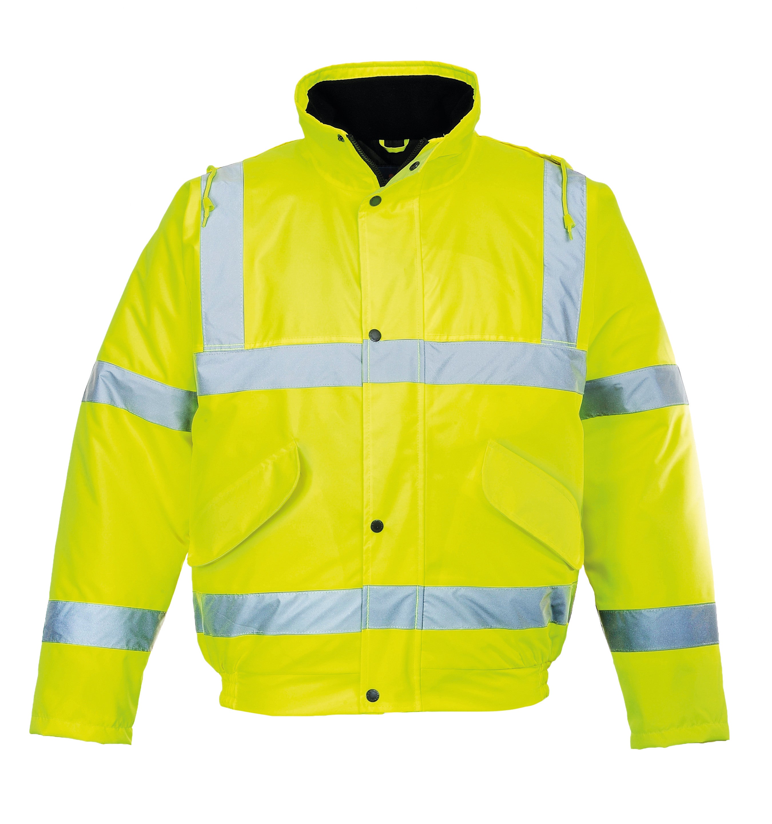 Hi-Vis Bomber Jacket | HI-VIS YELLOW/NAVY